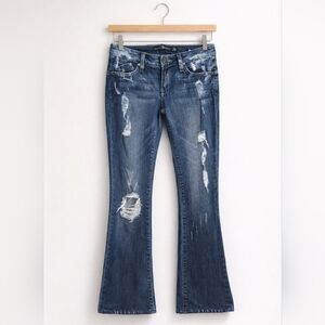 Dylan George Alexandra Flare Stylish Distressed Denim Flare Jeans